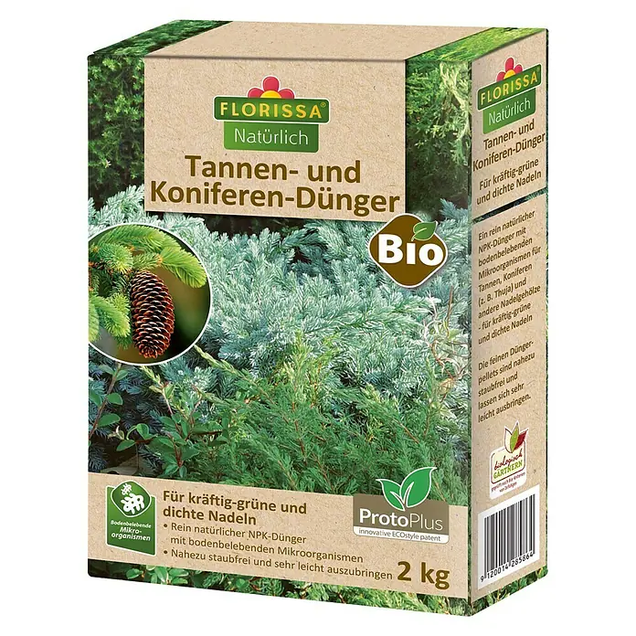 Florissa Tannen- & Koniferendünger - 2 kg, Inhalt ausreichend für ca.: 20 m²