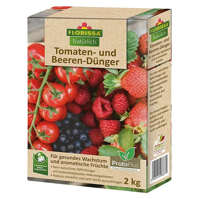 Florissa Tomaten- & Beerendünger - 2 kg, Inhalt ausreichend für ca.: 20 m²