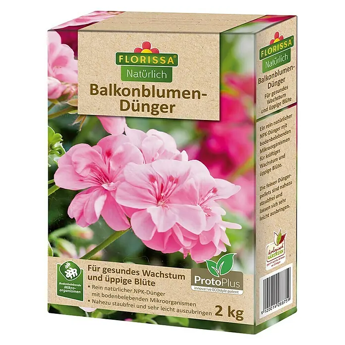 Florissa Balkonblumendünger - 2 kg, Inhalt ausreichend für ca.: 2,8 m²