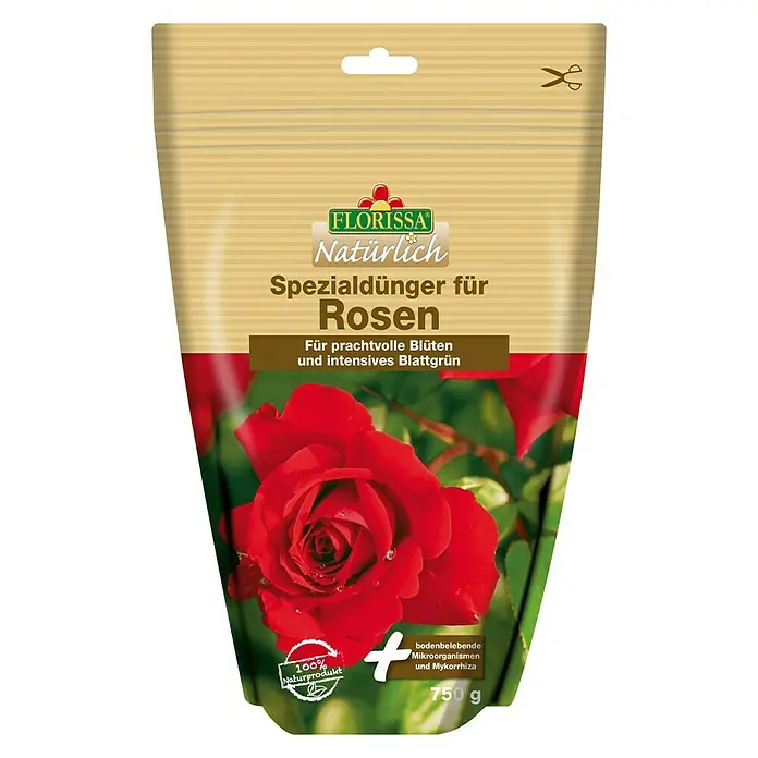 Florissa Rosendünger - 750 g, Inhalt ausreichend für ca.: 7,5 m²