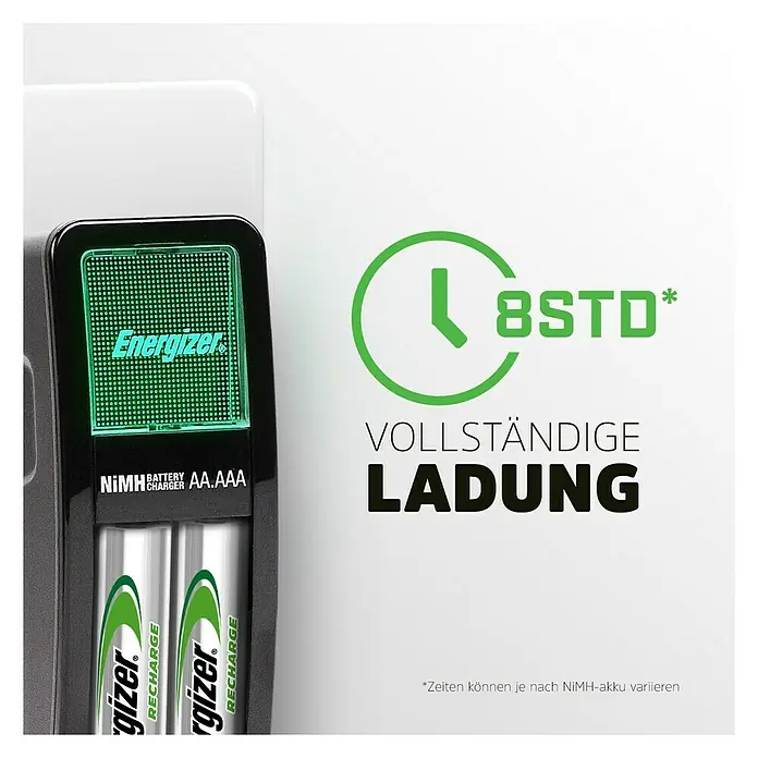 Energizer Ladegerät Mini - 2 Micro-Akkus (AAA) 700 mAh, Ladekanäle: 2 - Anwendungsbeispiel