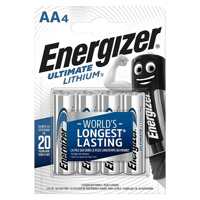 Energizer Batterie Ultimate Lithium - Mignon AA, 1,5 V, 4 Stk. - Vorderansicht