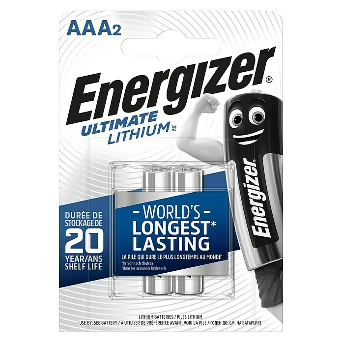 Energizer Baterije - Micro AAA, 1,5 V, 2 Kom. - Pogled sprijeda
