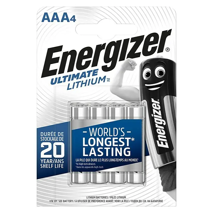 Energizer Baterije - Micro AAA, 1,5 V, 4 Kom. - Pogled sprijeda