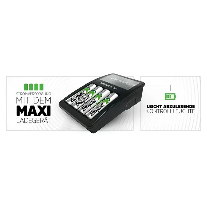 Energizer Punjač Maxi - 4 baterije (AA) 2.000 mAh, Kanali za punjenje: 4 - Proizvod u upotrebi