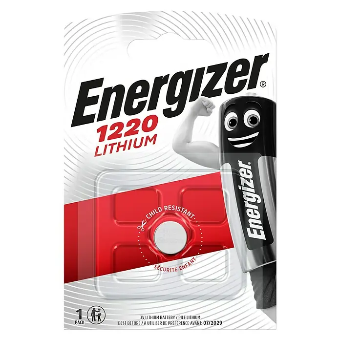 Energizer Knopfzelle 1220 - CR1220, 3 V - Vorderansicht