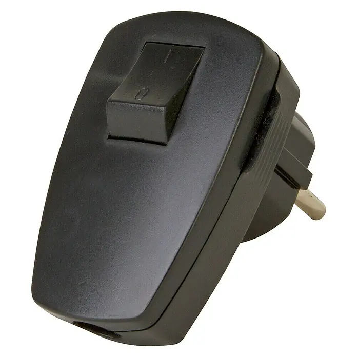 UniTEC Haakse veiligheidsstekker Zwart - 250 V, 10 A, IP20, Zwart