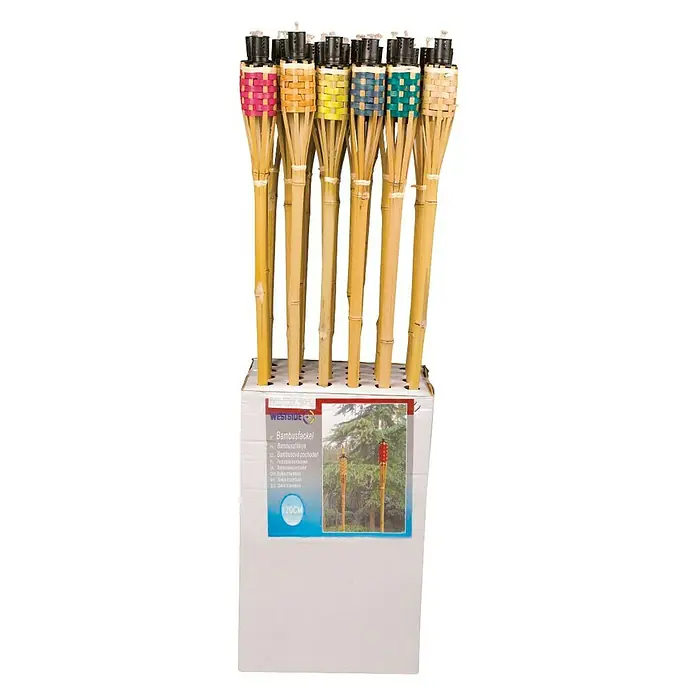 Bambusfackel - Höhe: 90 cm, Farbig sortiert, Natur, 1 Stk.