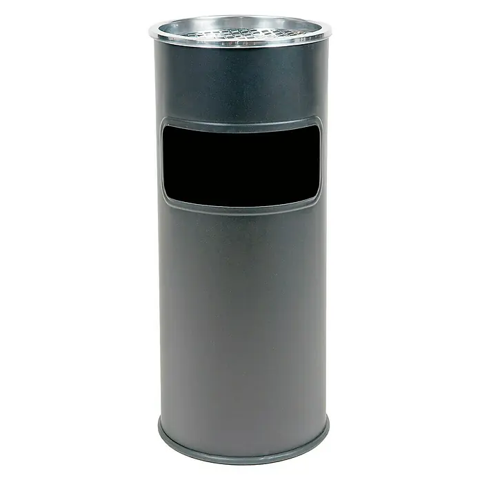 Ascher-Papierkorb - 17 l l, Ø x H: 25 cm x 60,5 mm, Schwarz