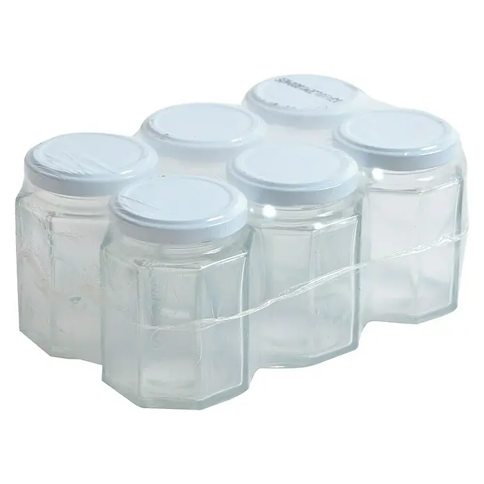 Vorratsglas - 190 ml, Form: Achteckig, 6 Stk.