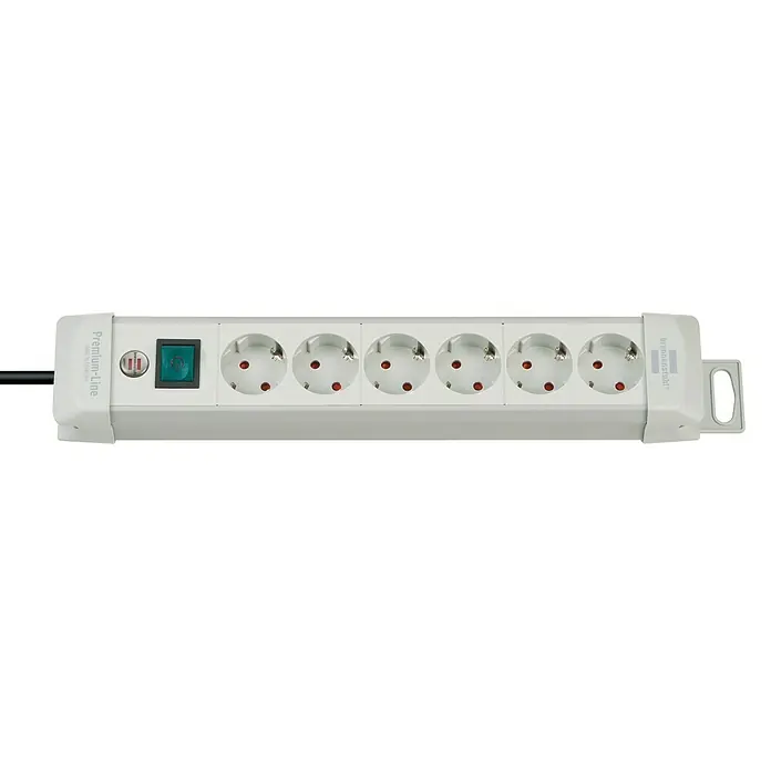 Brennenstuhl Premium-Line Steckdosenleiste - Anzahl Steckdosen Schuko: 6 Stk., Grau, Kabellänge: 3 m