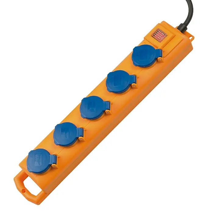 Brennenstuhl Super-Solid Feuchtraum-Steckdosenleiste - Anzahl Steckdosen Schuko: 5 Stk., Kabellänge: 2 m, IP54