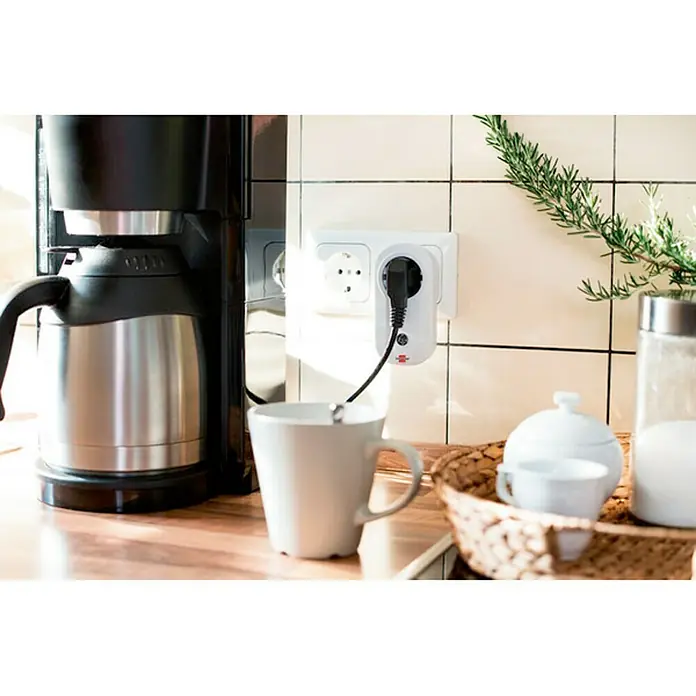 Brennenstuhl Funksteckdosen-Set Comfort-Line - Weiß, Schwarz, Reichweite ca.: 25 m, Max. Anschlussleistung: 1.000 W
