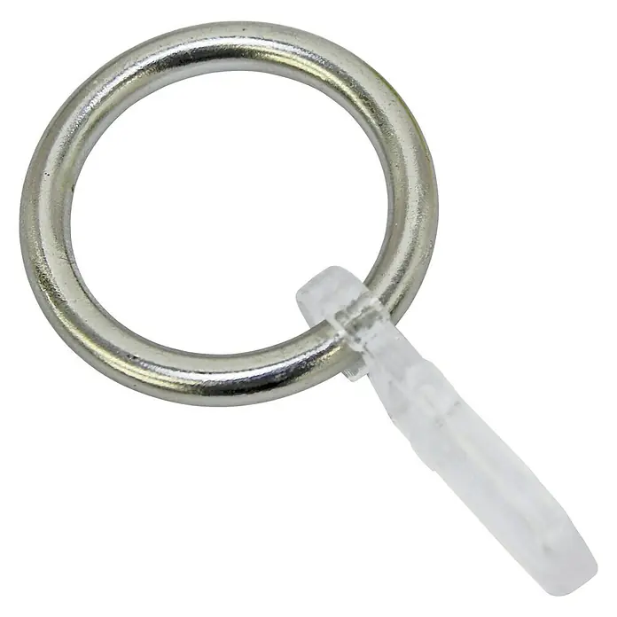 Gardinia Gardinenring - Ausführung: Ring, Edelstahloptik, Inhalt: 6 Stk.