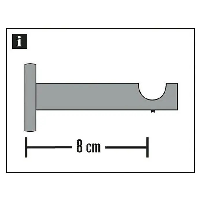 Gardinia Träger Chicago - Anzahl Läufe: Einläufig, Schwarz, L x B x H: 21 x 10,2 x 5,1 cm