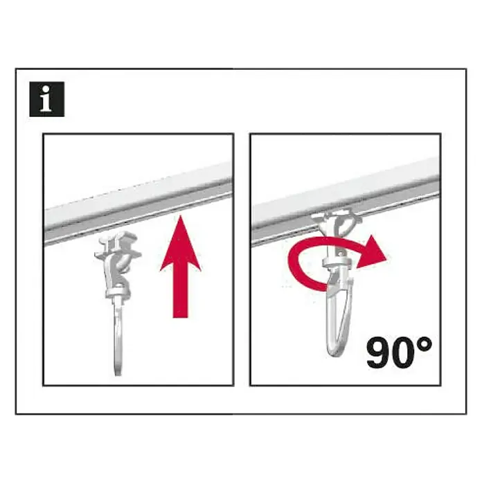 Gardinia Gardinenhaken - Weiß, 20 Stk.