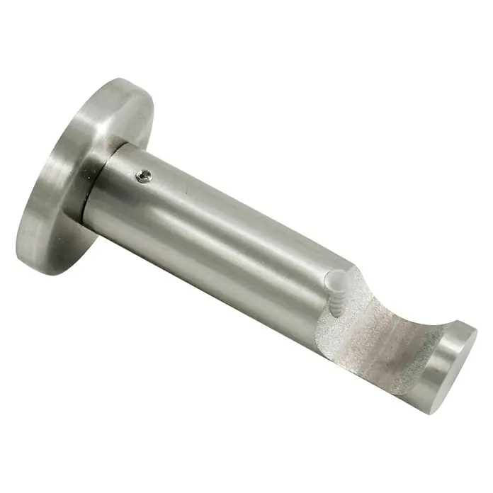 Gardinia Träger Windsor - Edelstahloptik, Geeignet für: Gardinenstangen Ø 25 mm, Länge: 22,3 cm