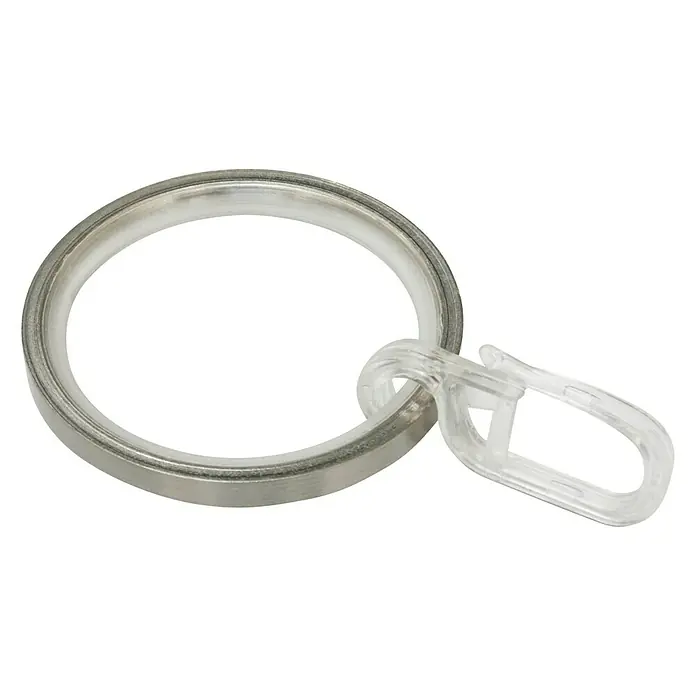 Gardinia Gardinenring Windsor - Ring, Edelstahloptik, 10 Stk.