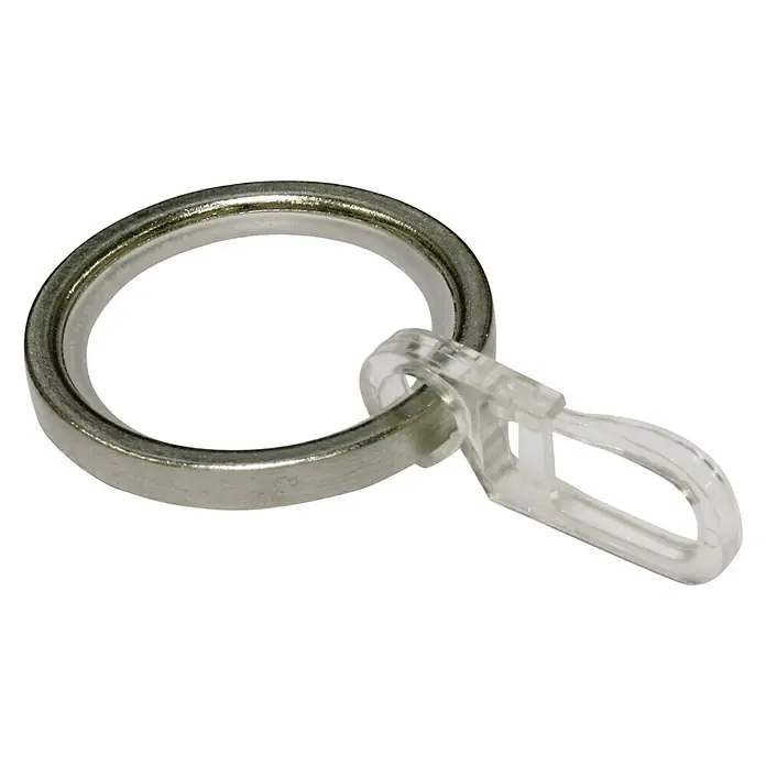 Gardinia Gardinenring Chicago - Ring, Edelstahloptik, 10 Stk.