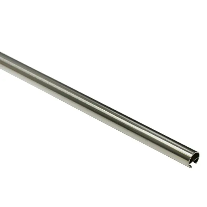 Gardinia Gardinenstange Memphis - Edelstahloptik, Länge: 160 cm, Durchmesser: 16 mm