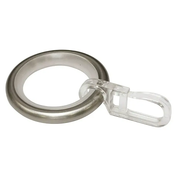 Gardinia Gardinenring Memphis - Ring, Edelstahloptik, 10 Stk.
