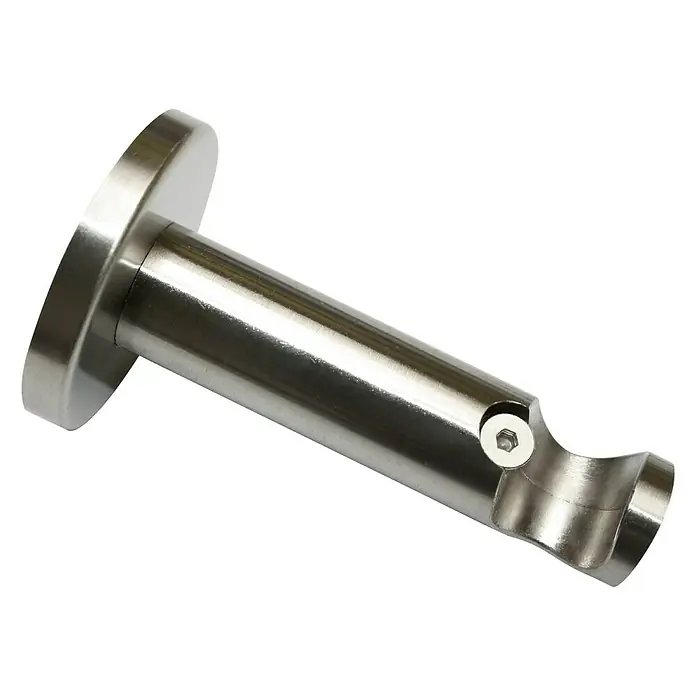 Gardinia Träger Memphis - Edelstahloptik, Geeignet für: Gardinenstangen Ø 16 mm, Länge: 22 mm