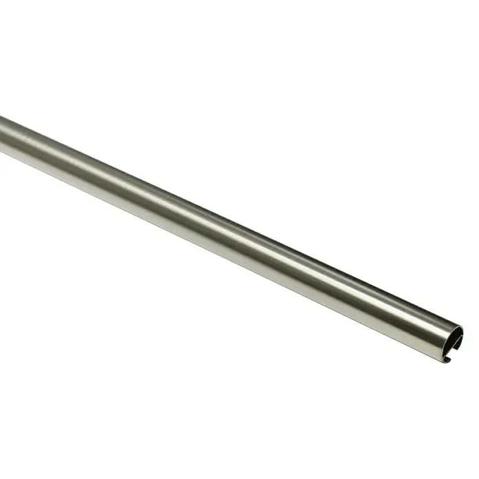 Gardinia Gardinenstange Chicago - Edelstahloptik, Länge: 240 cm, Durchmesser: 20 mm