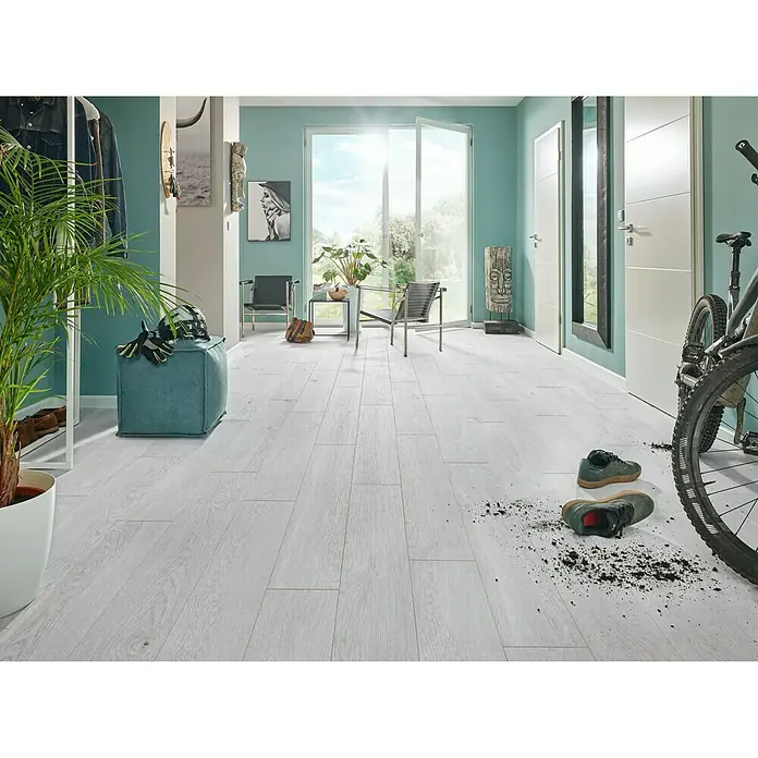 LOGOCLIC Aquaprotect Laminat Spirit Oak - 1.285 x 192 x 8 mm, Landhausdiele - Detailaufnahme