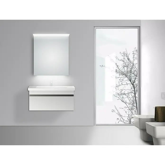 DSK LED-Spiegelschrank Aluminio Light - B x H: 60 x 70 cm, Mit Beleuchtung, Aluminium, Silber - Stimmungsaufnahme