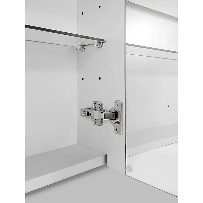DSK LED-Spiegelschrank Aluminio Sun - B x H: 60 x 70 cm, Mit Beleuchtung, Aluminium - Detailaufnahme