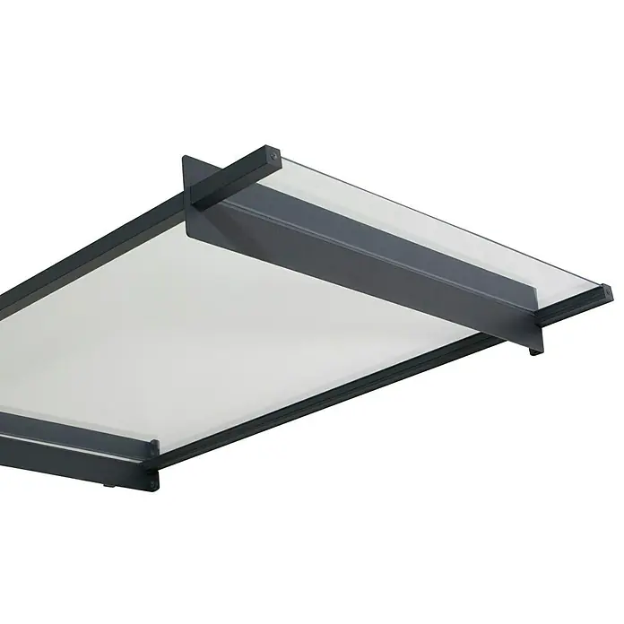 Solid Elements Vordach Louisa - 1.505 x 940 x 140 mm, Farbe Träger: Anthrazitgrau - Detailaufnahme