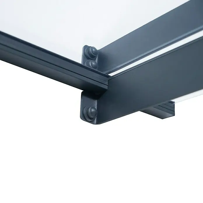 Solid Elements Vordach Louisa - 1.505 x 940 x 140 mm, Farbe Träger: Anthrazitgrau - Detailaufnahme