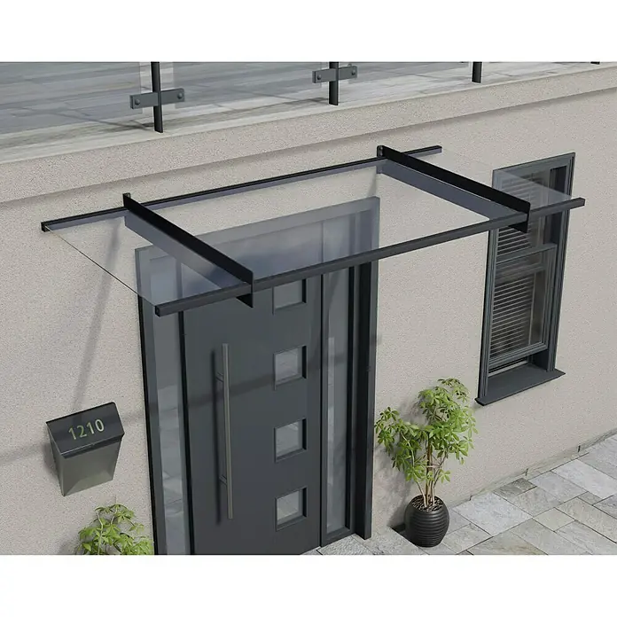Solid Elements Nadstrešnica za vrata Louisa - 2.055 x 940 x 140 mm, Boja nosača: Antracit siva - Pogled s lijeve strane