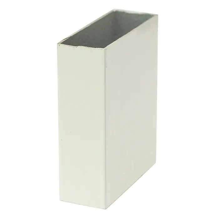 Tubo rectangular de compensación - L x An x Al: 200 x 5,5 x 3,5 cm, Aluminio, Blanco