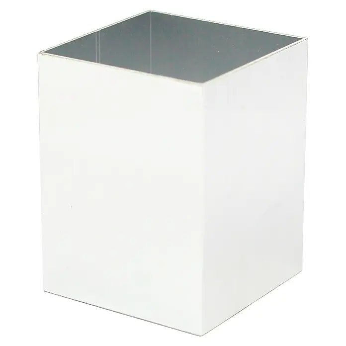 Tubo cuadrado de compensación - L x An x Al: 200 x 4 x 4 cm, Aluminio, Blanco