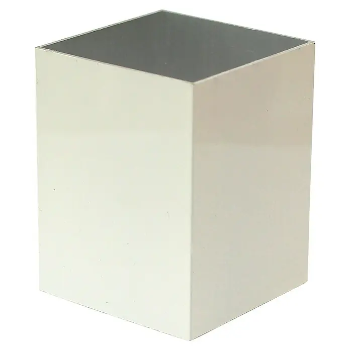 Tubo cuadrado de compensación - L x An x Al: 200 x 4 x 4 cm, Aluminio, Plateado