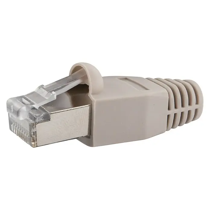 Schwaiger Mrežni utikač CAT6 - RJ45 utikač, Sive boje, 10 Kom. - Pogled sprijeda