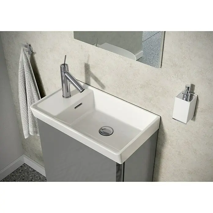 Riva Badmöbel-Set Joy - 45,5 cm, Grau, Hochglanz