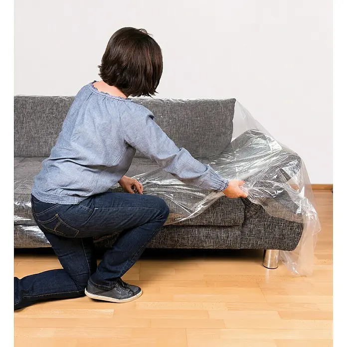 Nips Couchhülle Bio - L x B: 3 x 1,3 m, Transparent, 2 Stk. - Anwendungsbeispiel