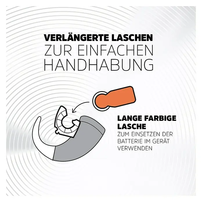 Energizer Hörgerätebatterie EZ Turn & Lock 312 - 8 Stk. - Anwendungsbeispiel