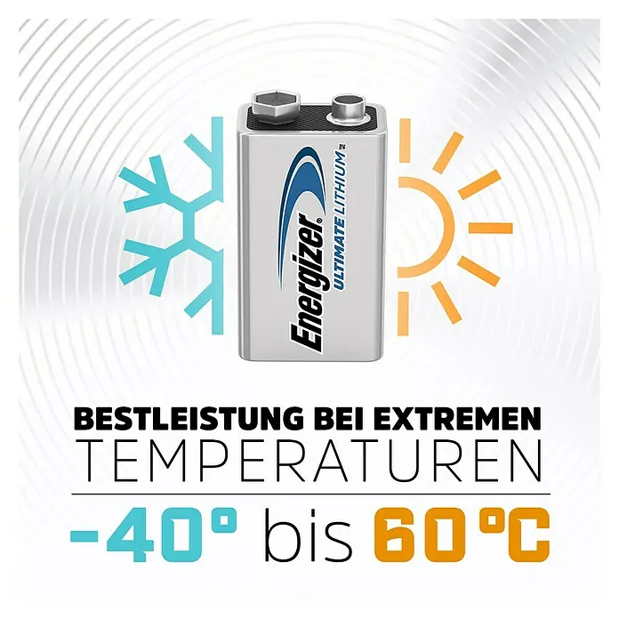 Energizer Ultimate Lithium Batterie Advanced - 9-Volt-Block, 6LR61, Lithium, 1 Stk. - Anwendungsbeispiel