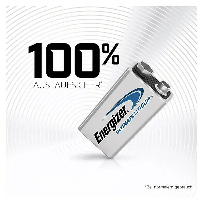 Energizer Ultimate Lithium Batterie Advanced - 9-Volt-Block, 6LR61, Lithium, 1 Stk. - Anwendungsbeispiel