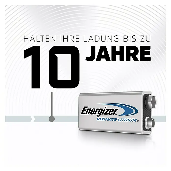 Energizer Ultimate Lithium Batterie Advanced - 9-Volt-Block, 6LR61, Lithium, 1 Stk. - Anwendungsbeispiel