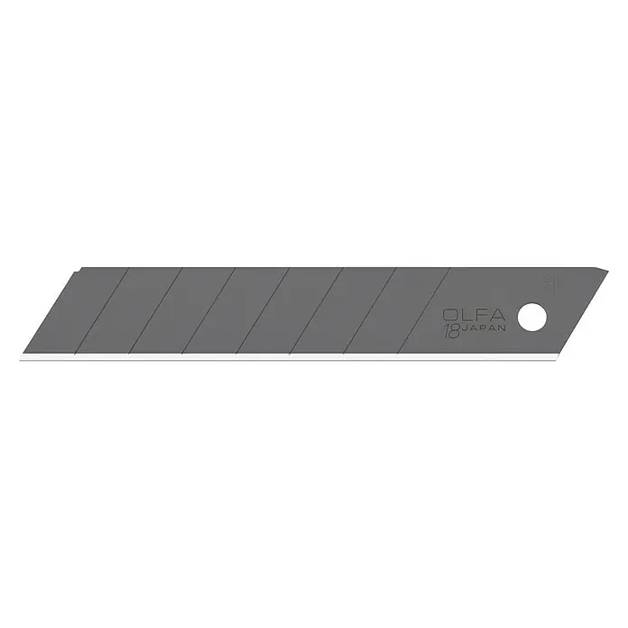 Olfa Abbrechklinge LBB - Passend für: OLFA Cuttermesser MXP-AL, OLFA Cuttermesser L5-AL, OLFA Cuttermesser L5, OLFA Cuttermesser BN-AL, OLFA Cuttermesser L-1, 10 Stk. - Vorderansicht