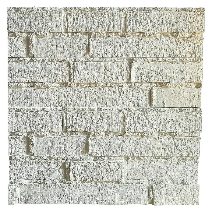 Verblendstein Ojos Snow - 12 x 33 cm, Weiß, Steinoptik - Vorderansicht