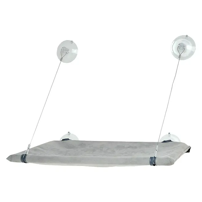 Karlie Cama para gatos Tumbona de ventana - Plástico, Gris - Primer plano