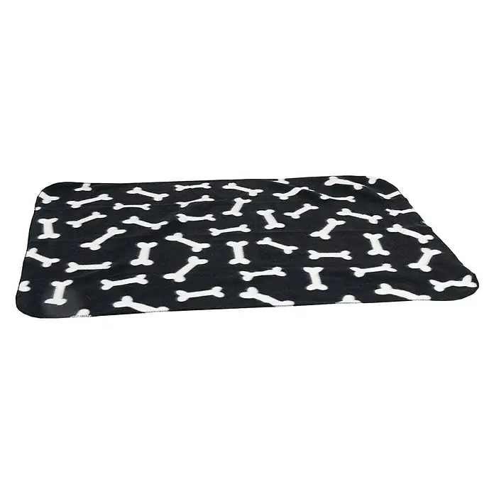 Karlie Colchón para perro - 70 x 100 x 2 cm, Forro polar, Negro/blanco - Vista descendente