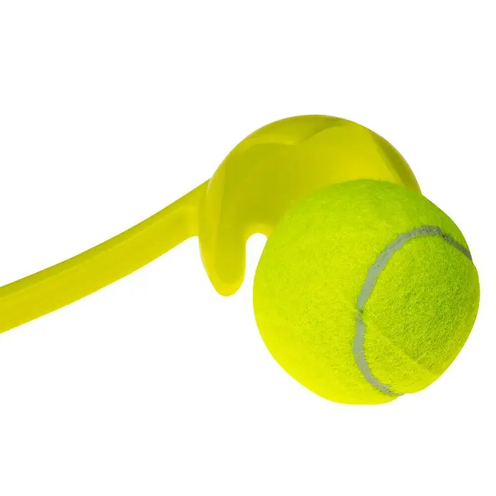 Beeztees Fetch Lanzador de balones Lanzadora - Plástico, Amarillo, Apto para: Perros, 62 cm - Primer plano