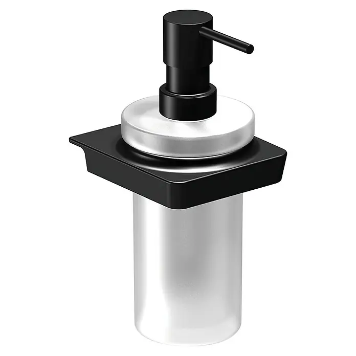 Creabath Soul Black Dispensador de jabón - Zamak, Negro