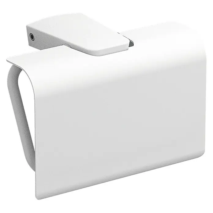 Creabath Soul White Portarrollos papel higiénico - Con tapa, Blanco, Mate